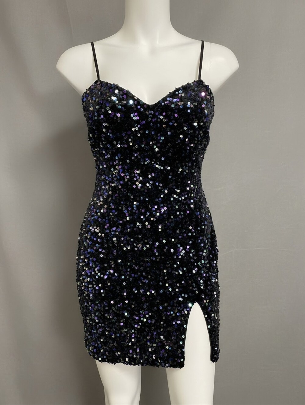CRYSTAL DOLL JUNIOR SEQUENCE MINI DRESS